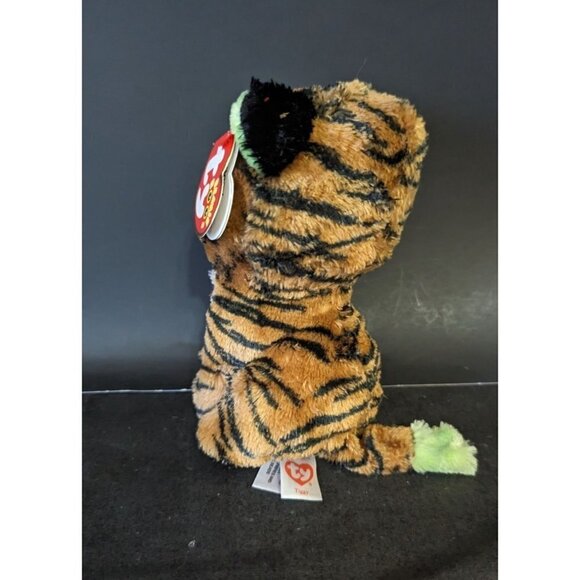 TY Beanie Boos TIGGY the Brown Striped Tiger (6 Inch plush stuffed animal toy - Picture 4 of 8